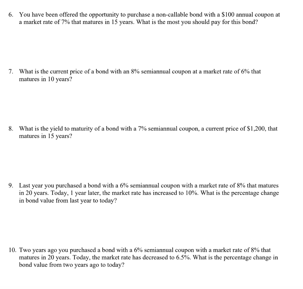 Please answer the following time value of money | Chegg.com