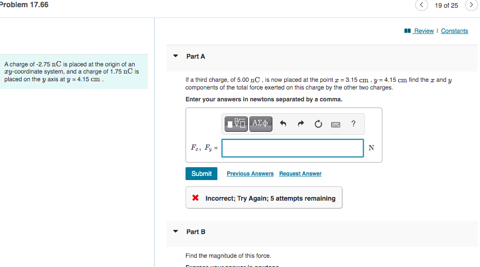 Solved Problem 17.66 19 of 25 MI Review Constants Part A A | Chegg.com