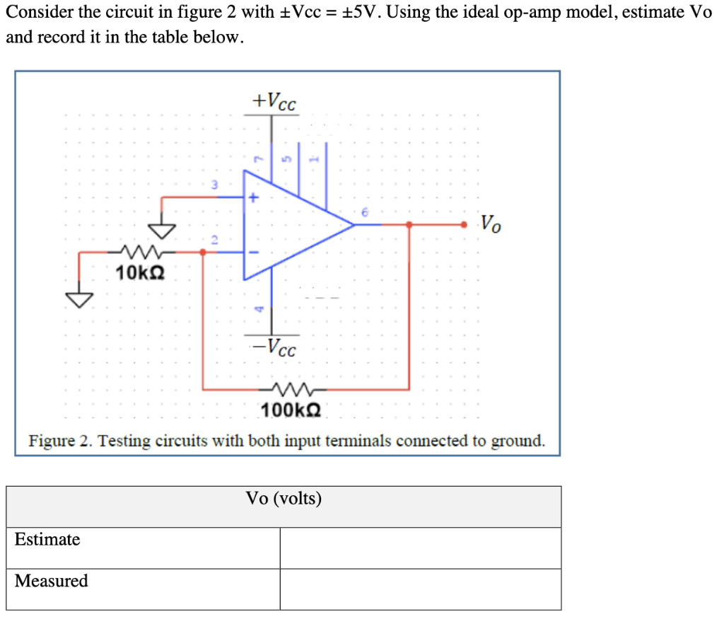 Solved Consider the circuit in figure 2 with #Vcc = +5V. | Chegg.com