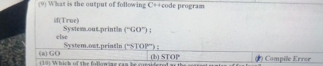 Solved (9) What is the output of following C++code program | Chegg.com