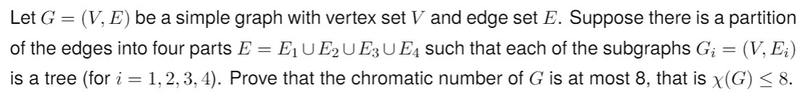 Solved Let G = (V, E) be a simple graph with vertex set V | Chegg.com