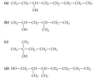 Solved (а) СН3-СН2-СН-СН2-СН2-СН2-СН2-СН3 ОН (b) | Chegg.com