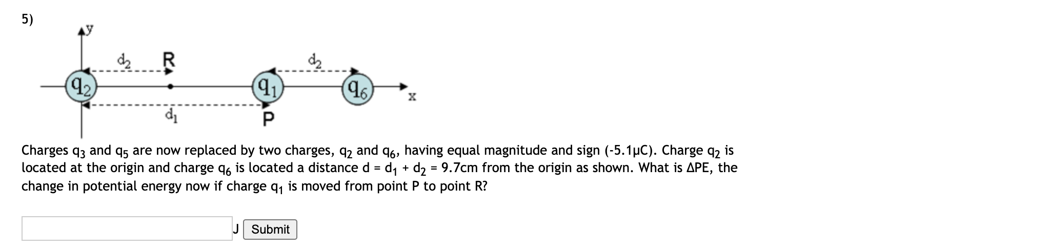 Solved A point charge 42 = -5.1 pc is fixed at the origin of | Chegg.com