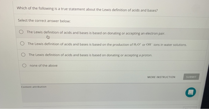 Solved Which of the following is a true statement about the | Chegg.com