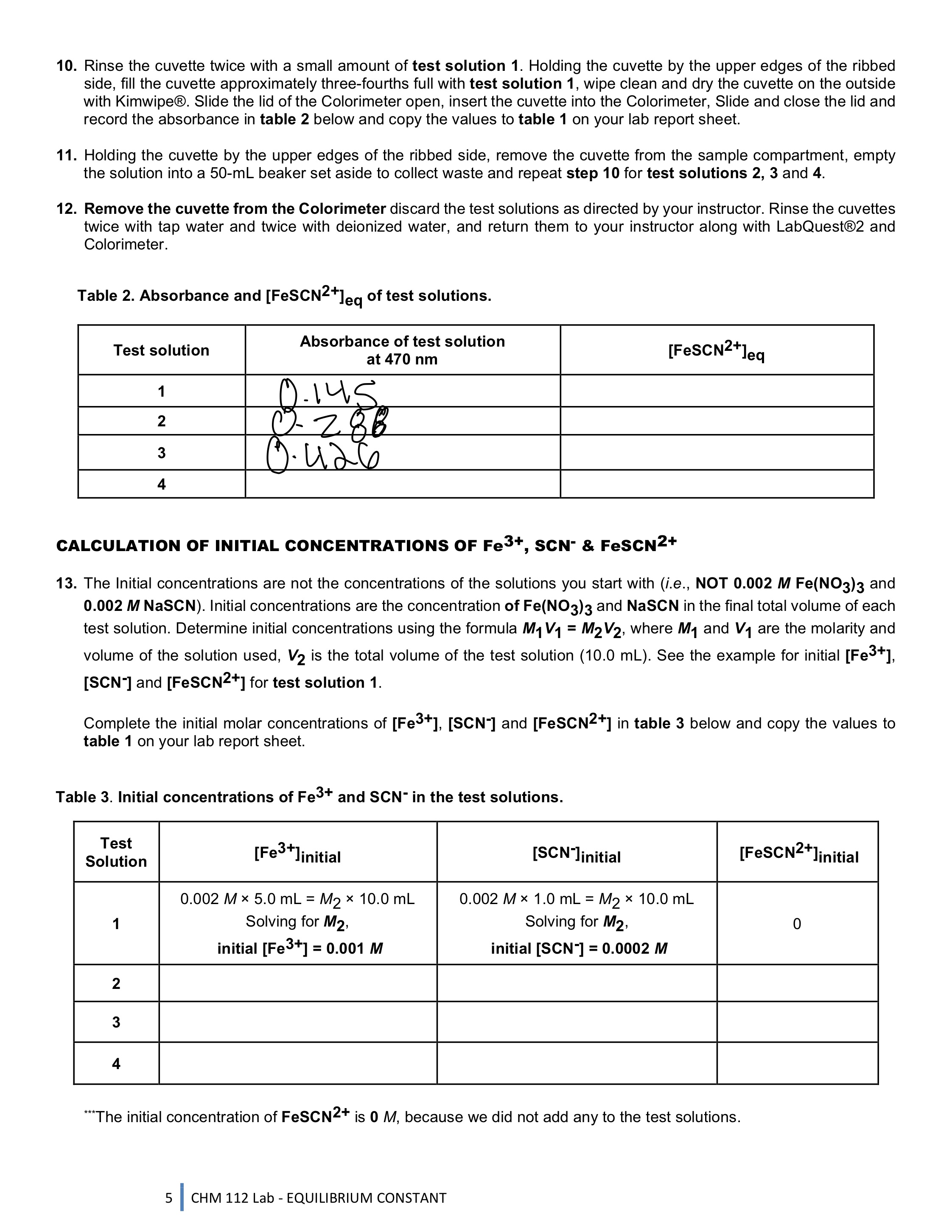 OBJECTIVES - To use a spectrophotometer to determine | Chegg.com