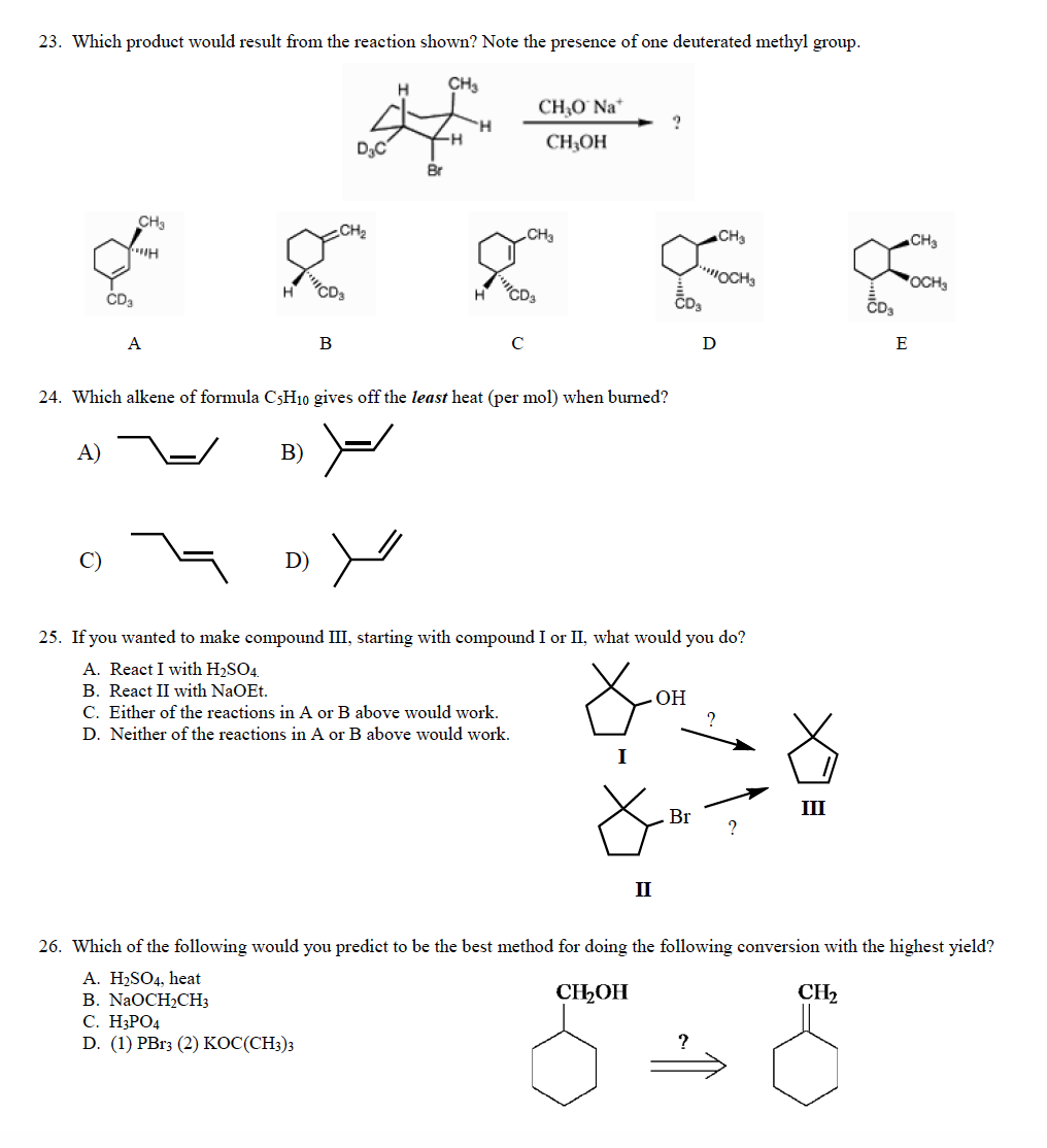 solved-23-which-product-would-result-from-the-reaction-chegg