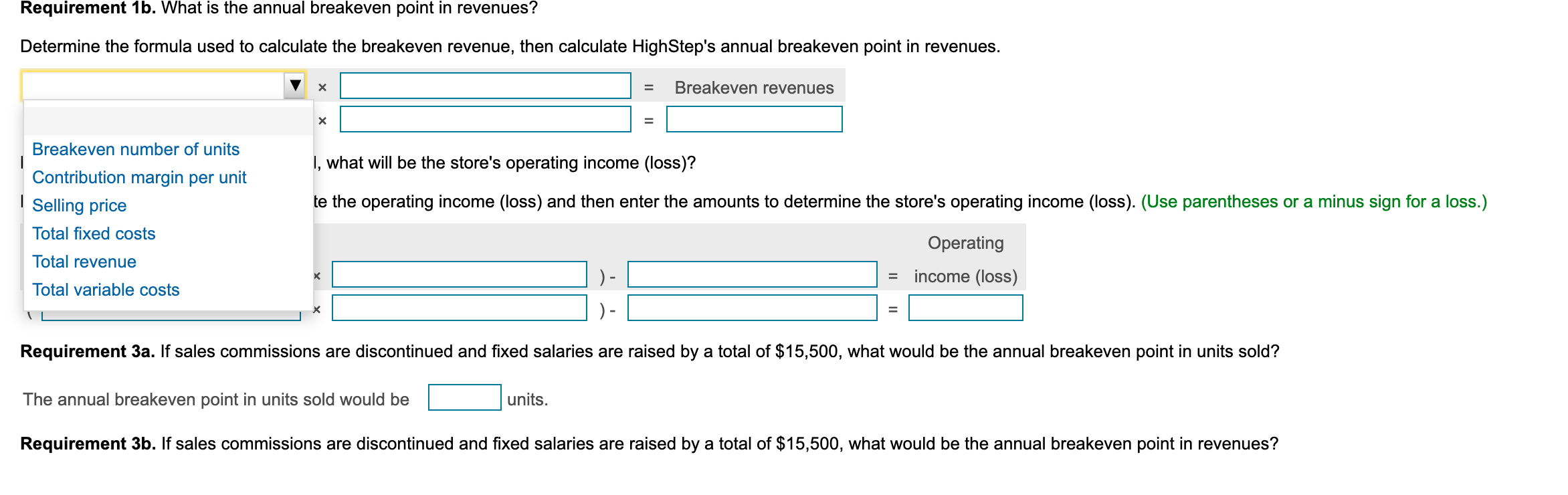 Solved The HighStep Shoe Company operates a chain of shoe | Chegg.com