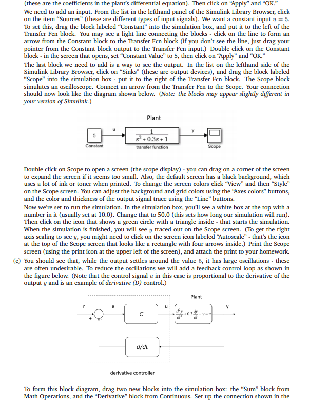 Solved In this problem we will use the Simulink part of | Chegg.com