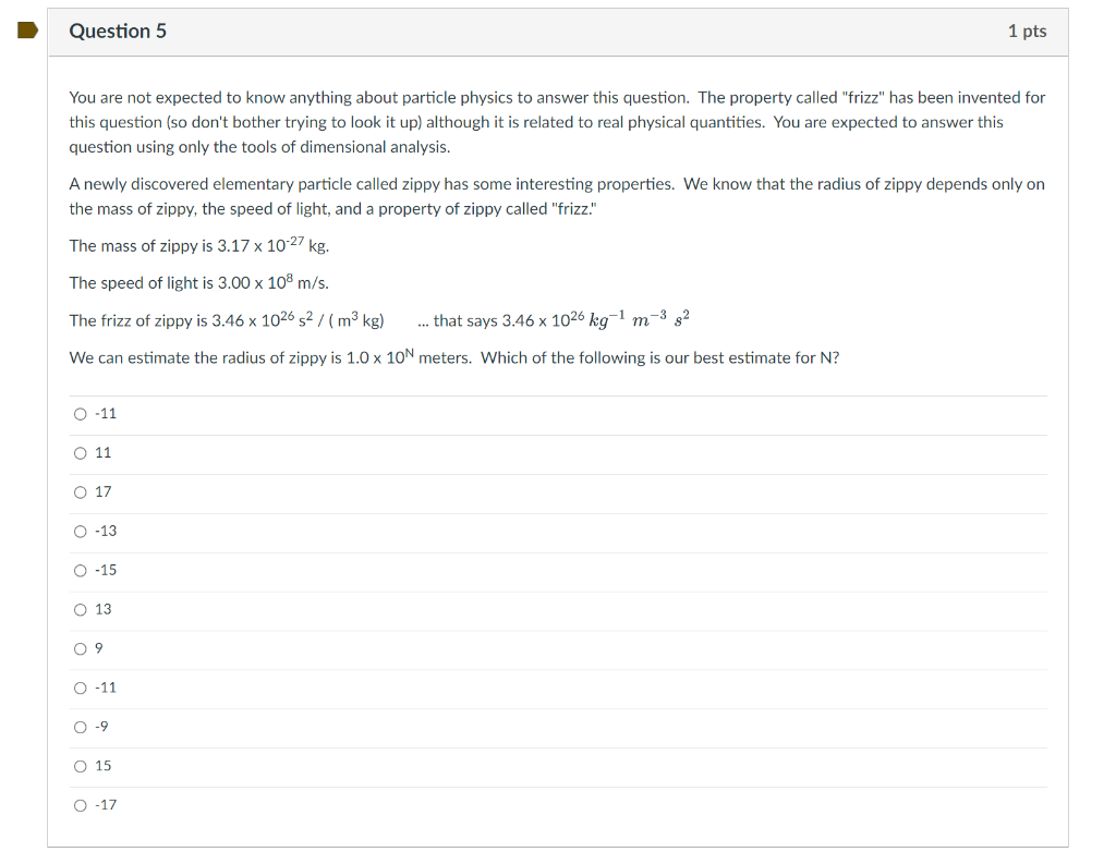 Solved Question 5 1 pts You are not expected to know | Chegg.com