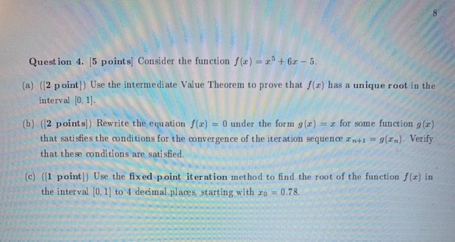 Solved P Question 4. 5 points Consider the function f(x) = | Chegg.com