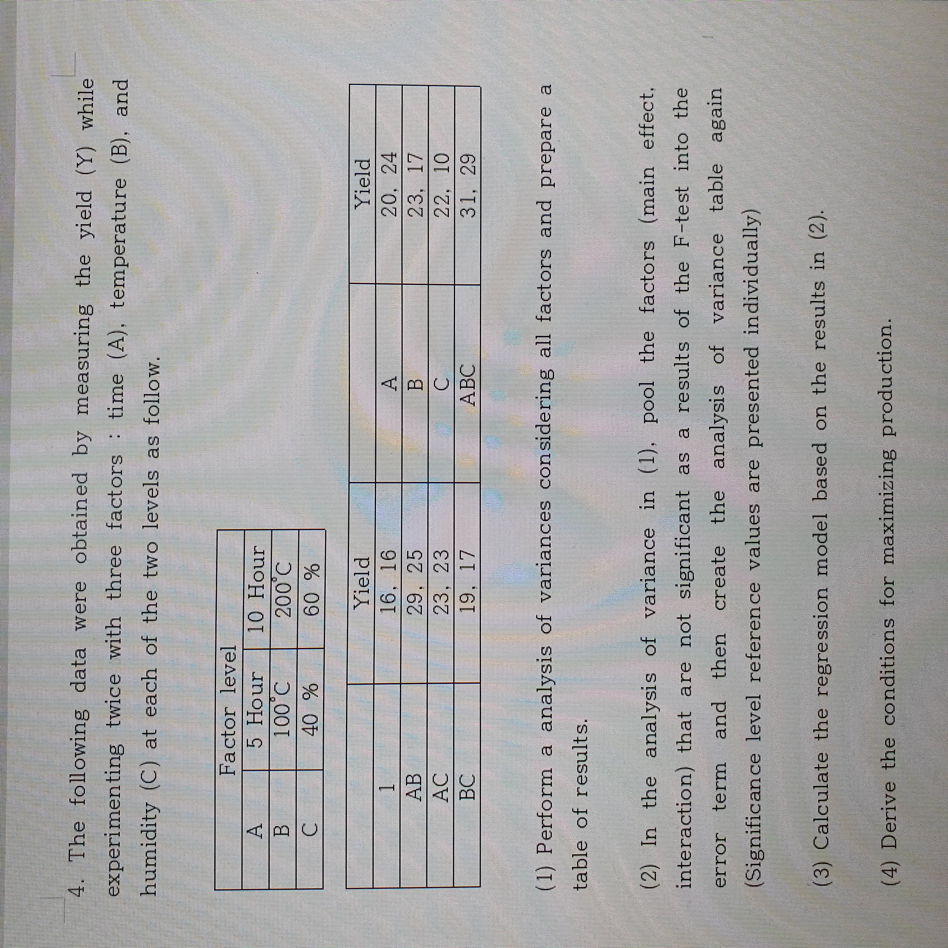 Solved 4. The Following Data Were Obtained By Measuring The | Chegg.com