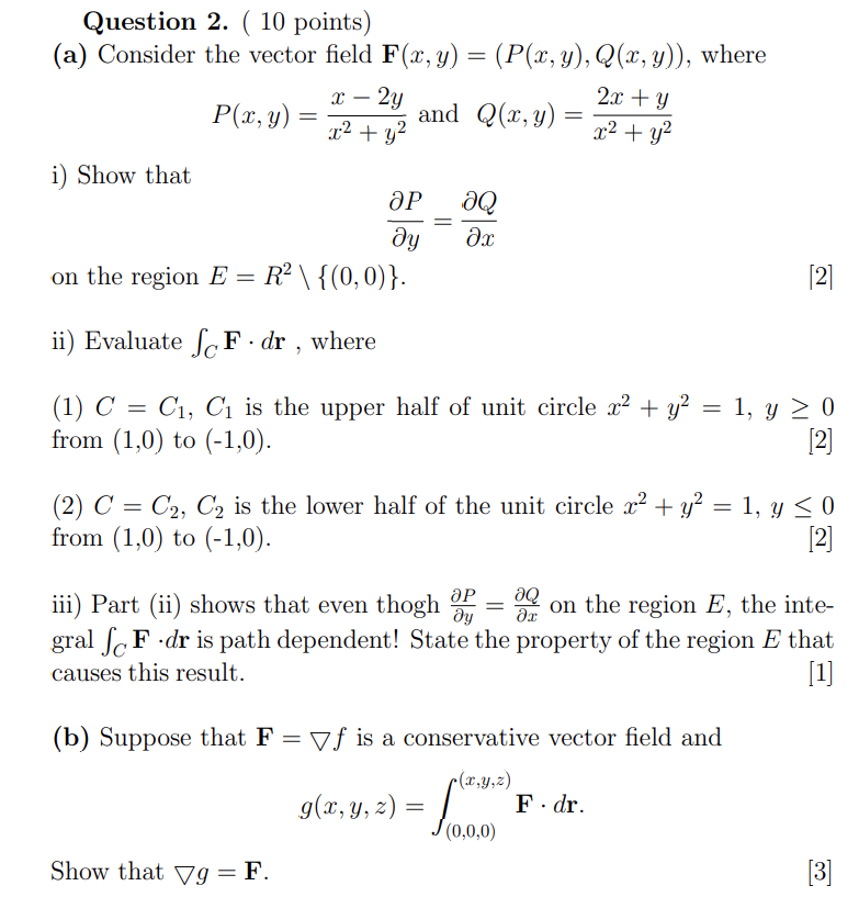 Solved Question 2. ( 10 Points) (a) Consider The Vector | Chegg.com