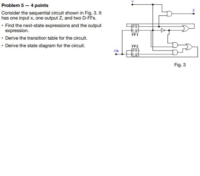 Solved Problem 5 - 4 Points Consider The Sequential Circuit | Chegg.com