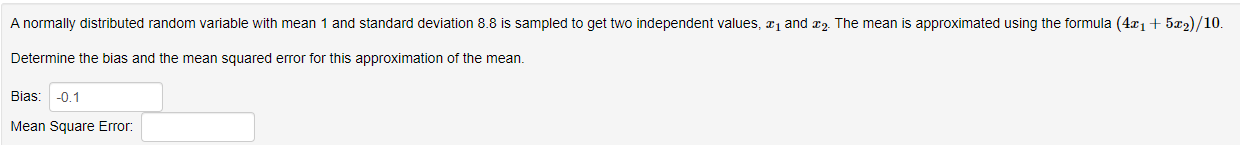 Solved A normally distributed random variable with mean 1 | Chegg.com