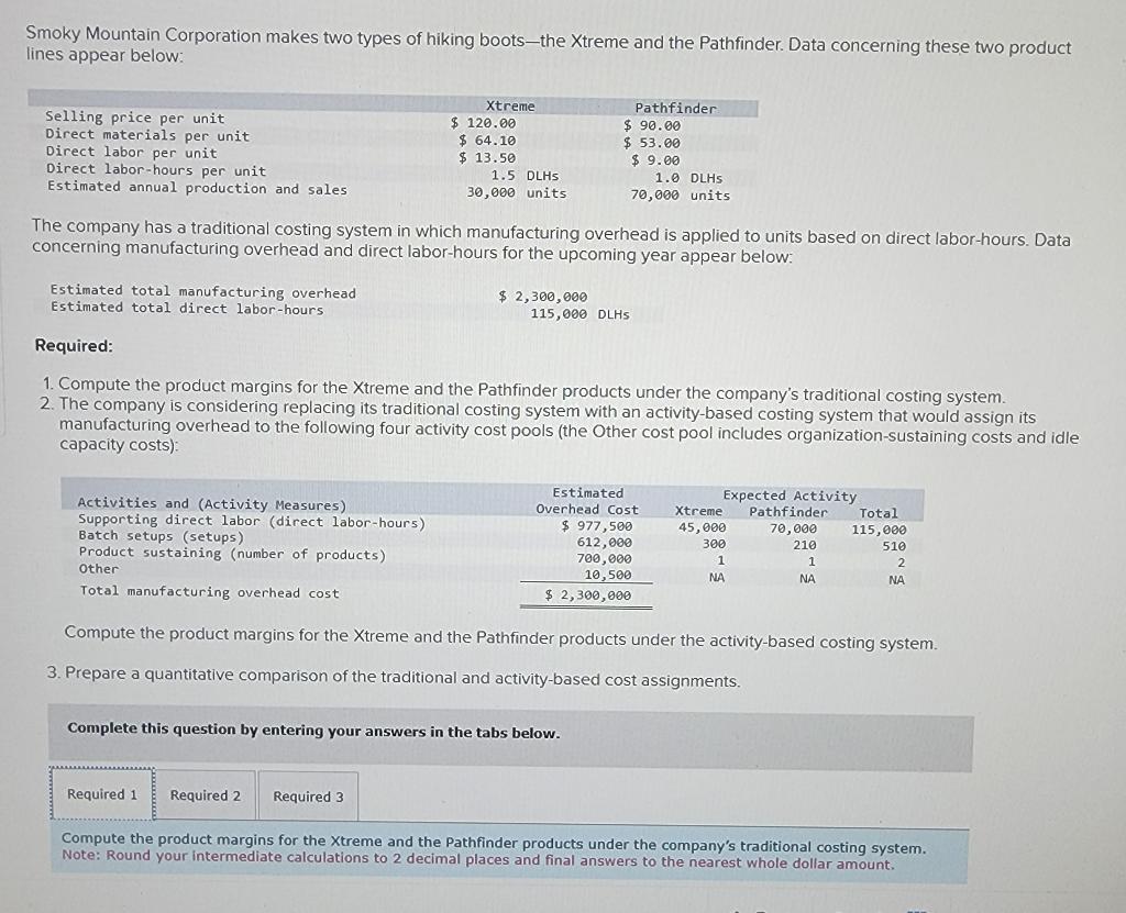 Solved Compute The Product Margins For The Xtreme And The 6206