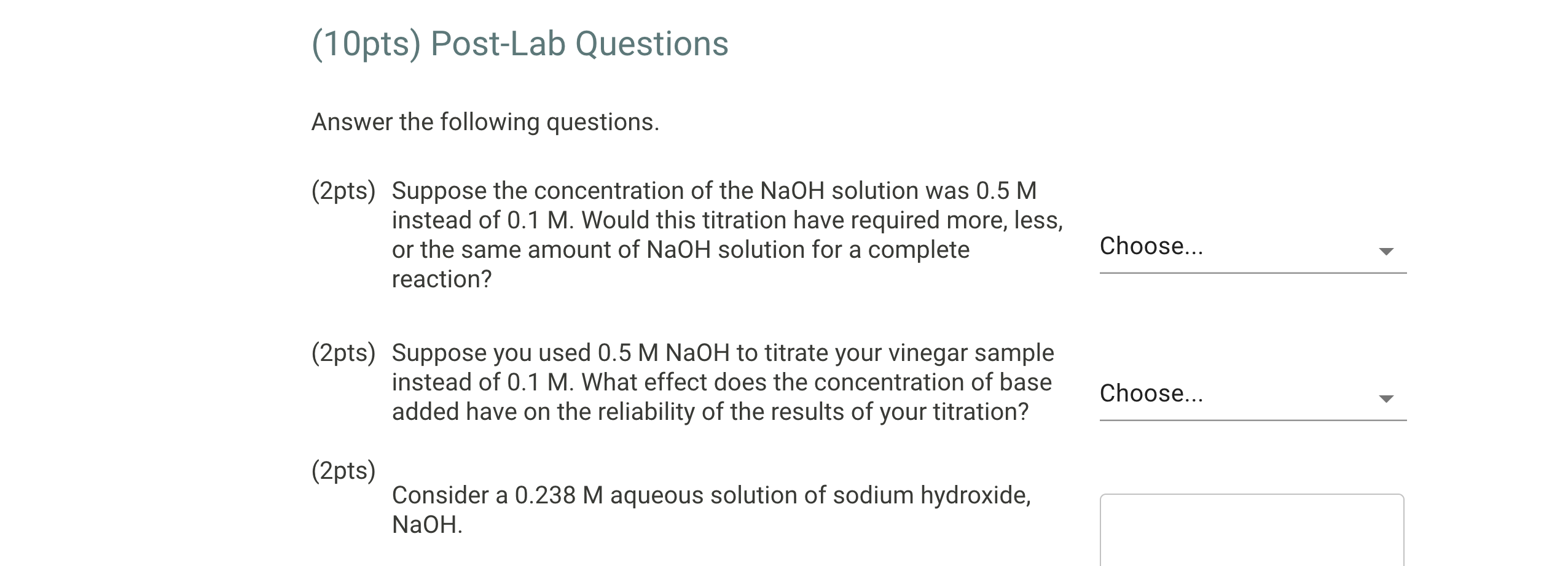 Solved Table 1. Titration data Trial 1 Trial 2 Trial 3 | Chegg.com