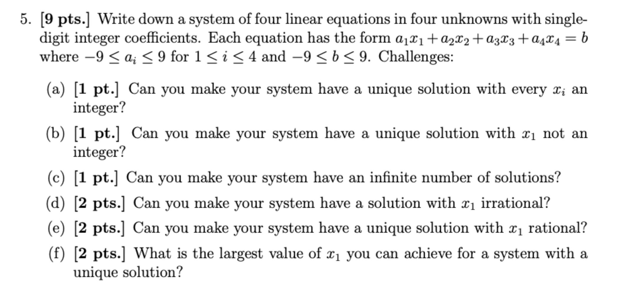 solved-5-9-pts-write-down-a-system-of-four-linear-chegg