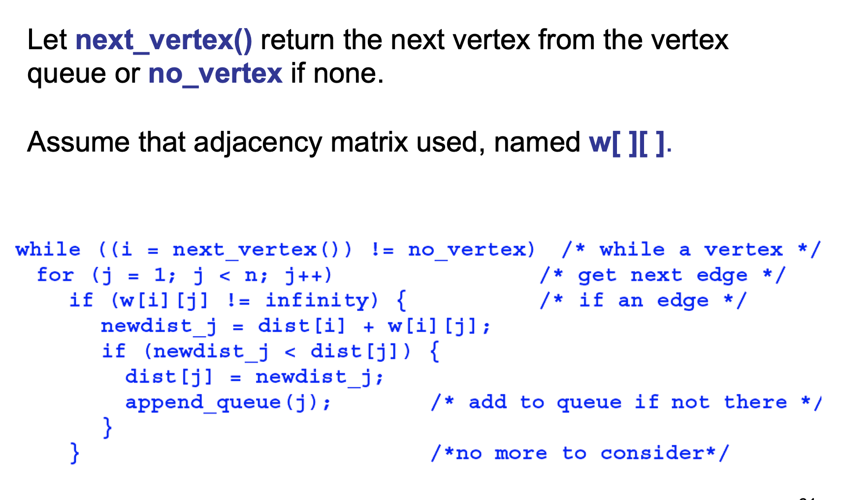 Solved Let next_vertex() return the next vertex from the | Chegg.com