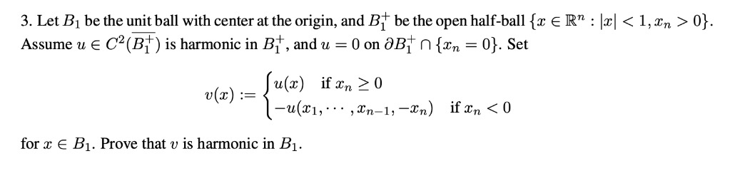 Solved 3. Let Bi be the unit ball with center at the origin, | Chegg.com