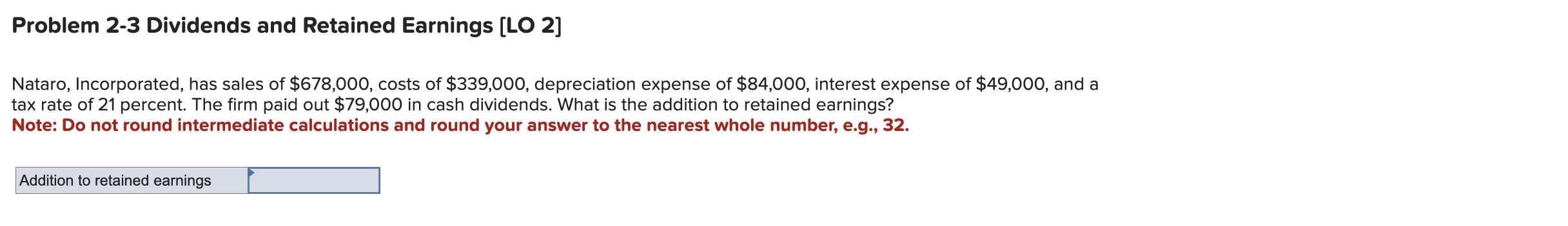 Solved Problem 2-3 Dividends and Retained Earnings [ [LO2] | Chegg.com