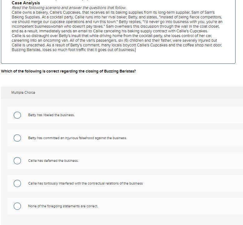 Solved Case Analysis Read The Following Scenario And Answer | Chegg.com