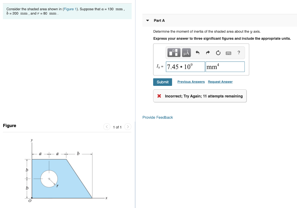 Solved Consider the shaded area shown in (Figure 1). Suppose | Chegg.com