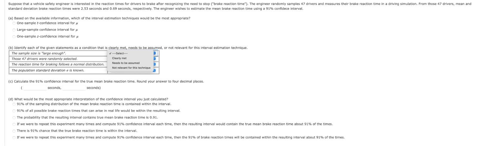 Solved For Part B, For EACH Statement, Select One Of: | Chegg.com