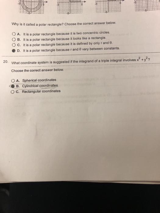 Solved Why is it called a polar rectangle? Choose the