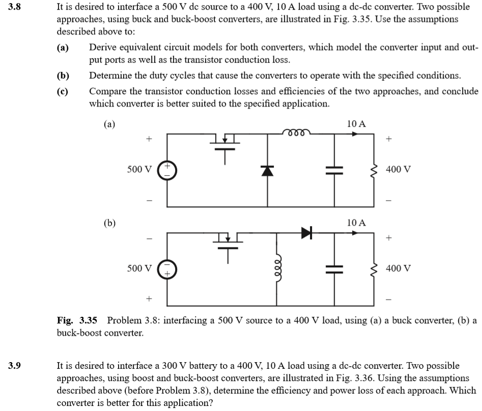 Solved It is desired to interface a 500 V dc source to a 400 | Chegg.com