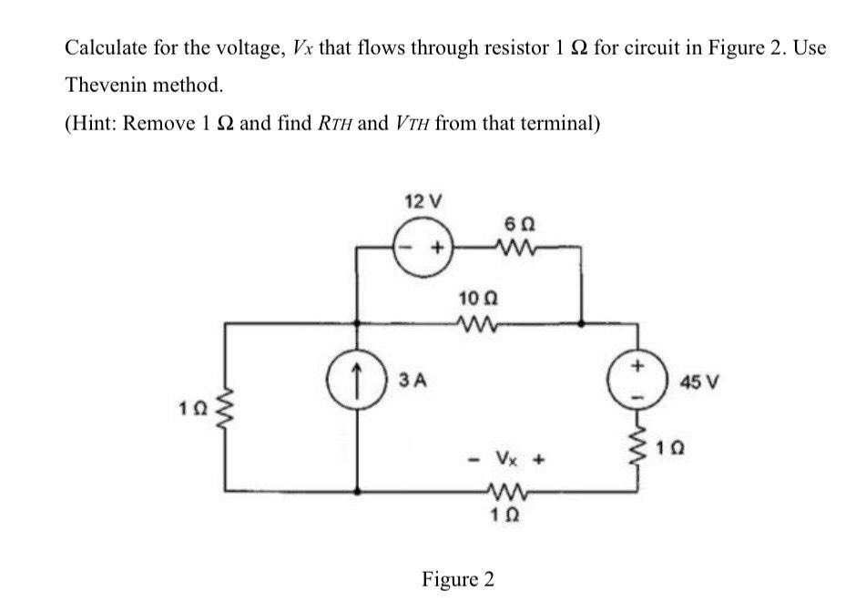 Solved Calculate for the voltage, Vx that flows through | Chegg.com