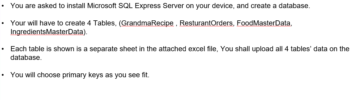 Solved - You are asked to install Microsoft SQL Express | Chegg.com