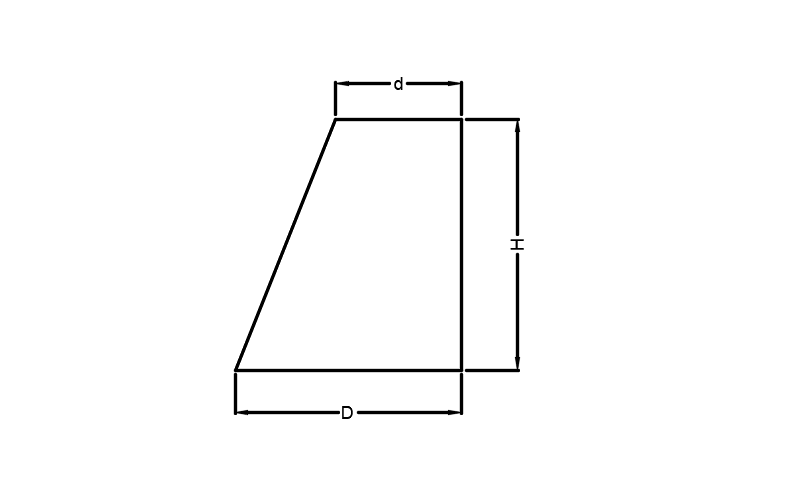 Solved This is the side profile of an eccentric cone (not | Chegg.com