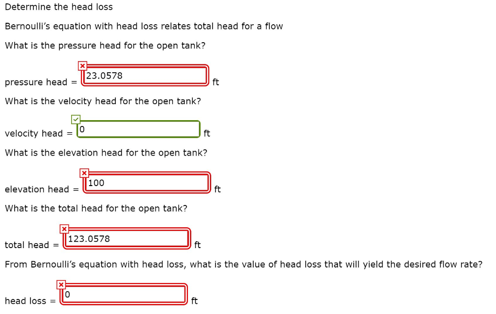 Solved Determine the total head for the fluid in the closed