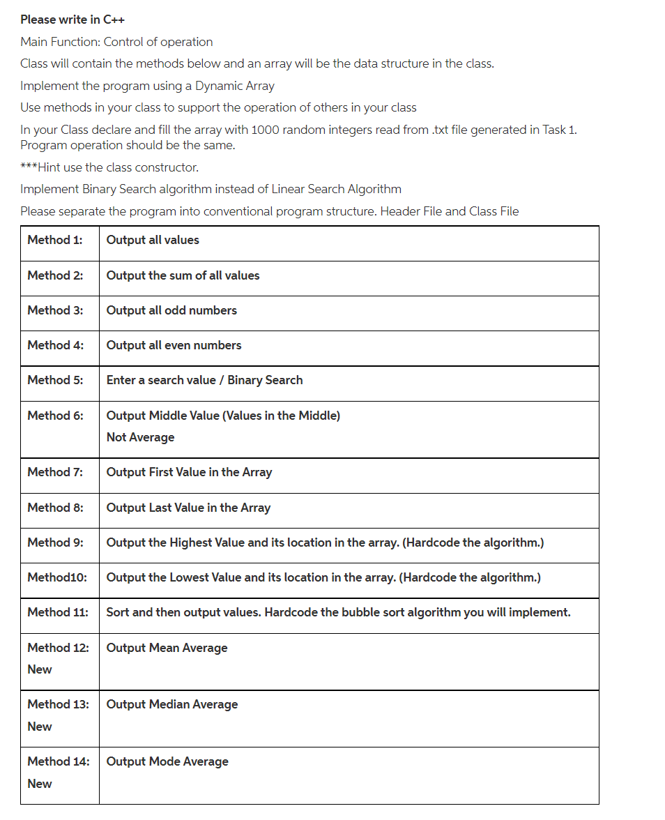 Solved Please write in C++ Main Function: Control of | Chegg.com