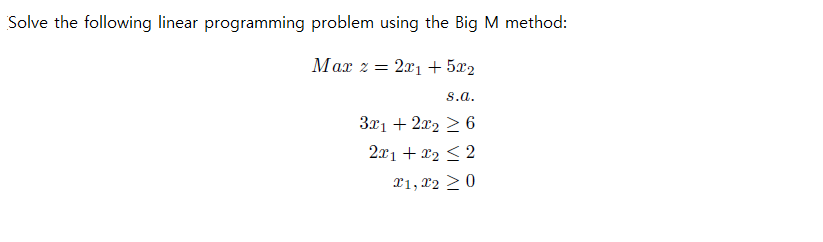 Solved Solve the following linear programming problem using | Chegg.com