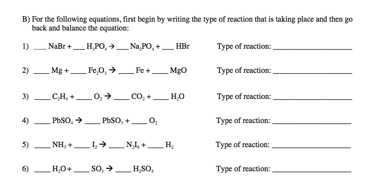 Solved B) For The Following Equations, First Begin By 