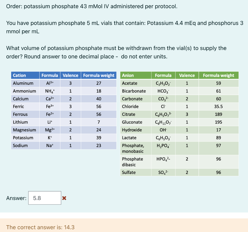 potassio 4 8 mmol l