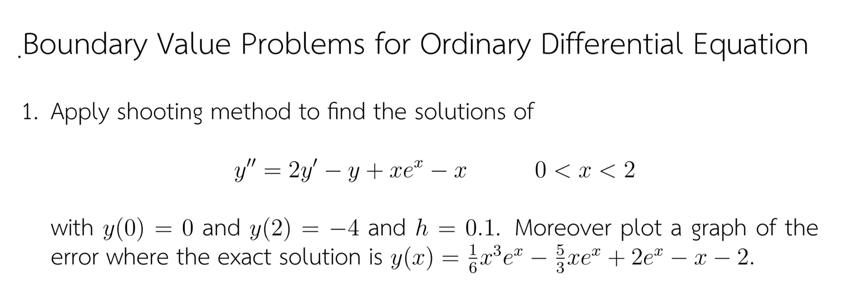 Solved Boundary Value Problems for Ordinary Differential | Chegg.com