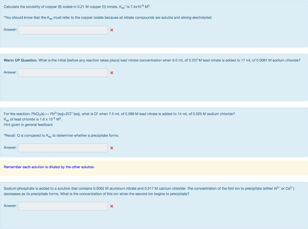 Solved Calculate the solubility of copper (I) iodate in 0.21