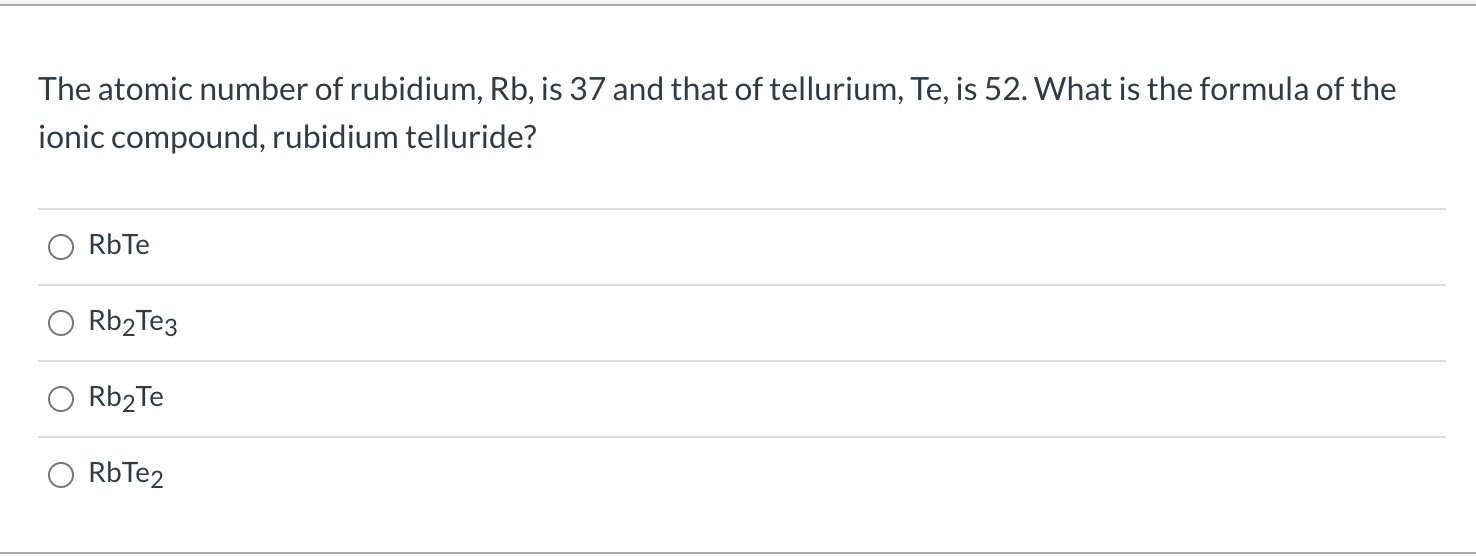 Tellurium number of energy shells