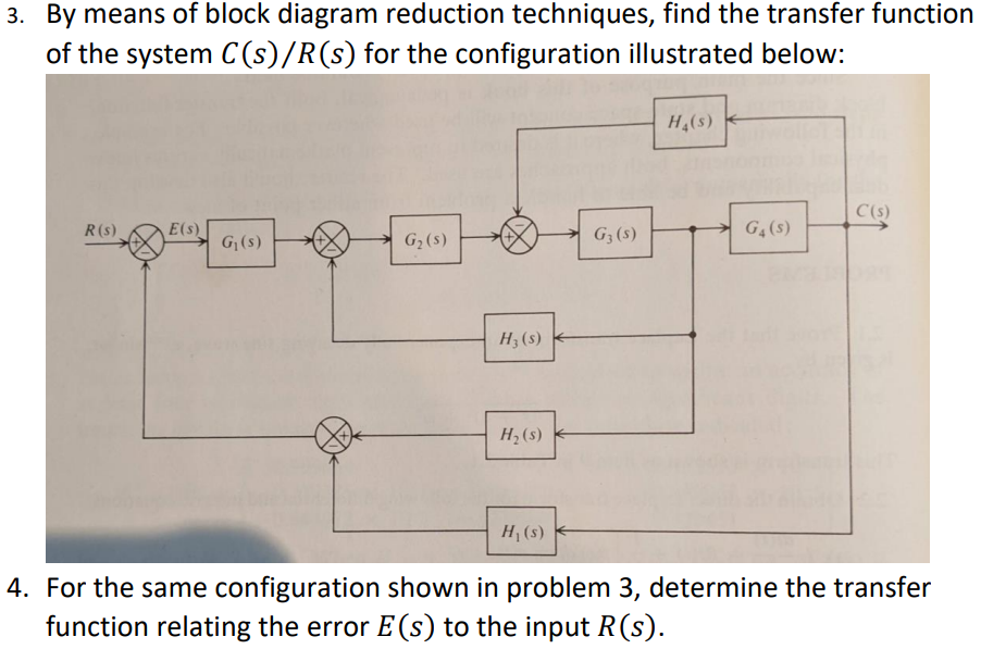 Solved By means of block diagram reduction techniques, find | Chegg.com