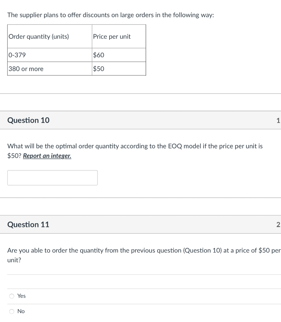 Solved A manufacturer keeps a continuous inventory review | Chegg.com
