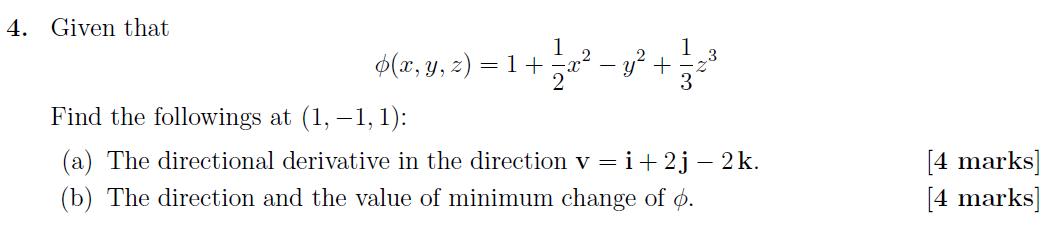 Solved 4. Given that 1 3 p(x, y, z) = =1+ - y² + Find the | Chegg.com