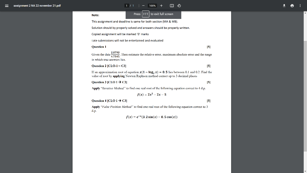 solved assignment of code 202