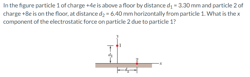 Solved In the figure particle 1 of charge +4e is above a | Chegg.com
