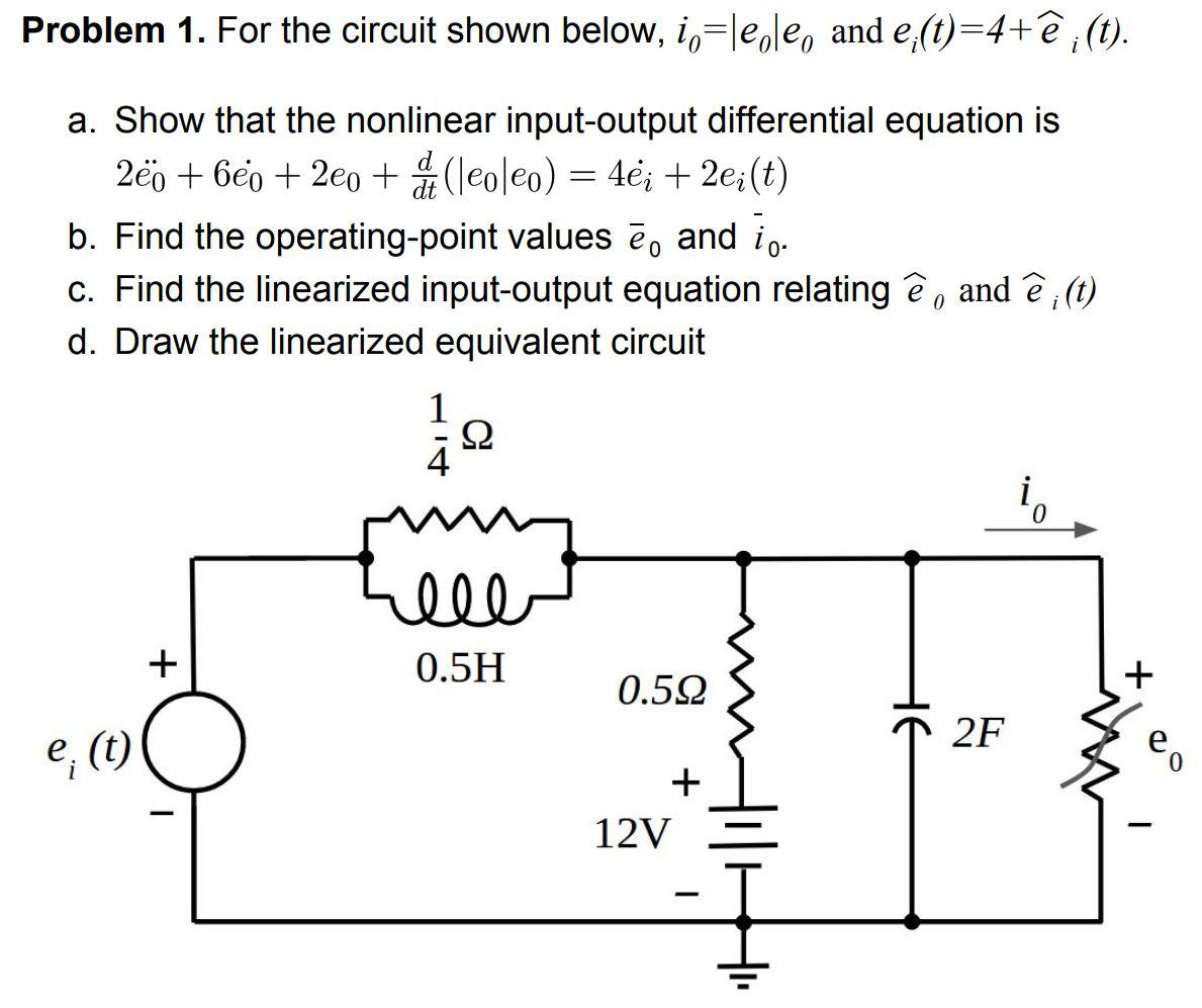 Solved Problem 1 For The Circuit Shown Below In Legle Chegg Com