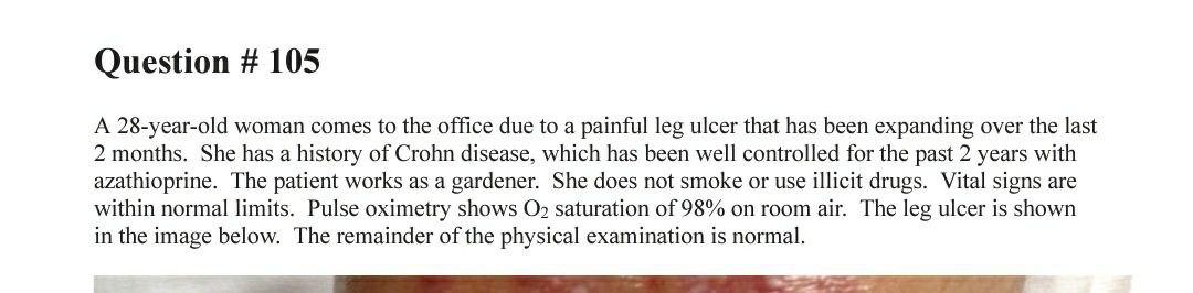 Solved Question # 105 A 28-year-old woman comes to the | Chegg.com