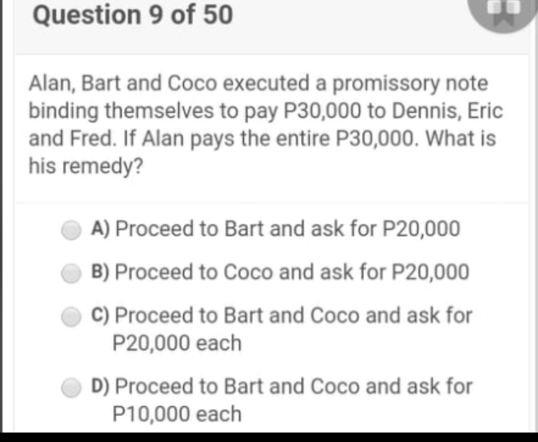 Solved Question 9 Of 50 Alan Bart And Coco Executed A Chegg Com