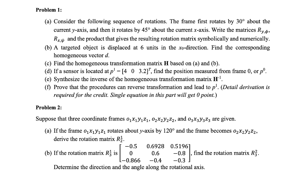 Problem 1: (a) Consider The Following Sequence Of | Chegg.com