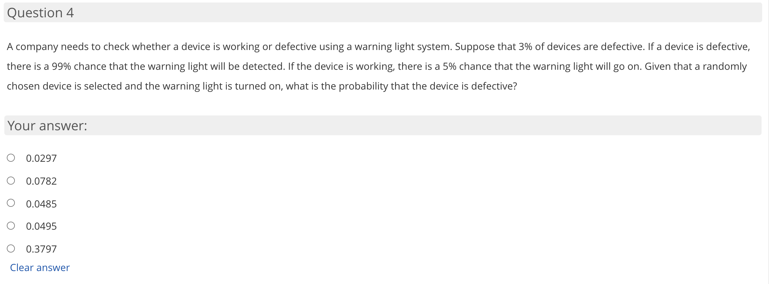 Solved Question 4 A company needs to check whether a device | Chegg.com